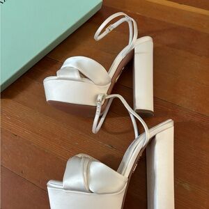 Aquazurra White Heels- Perfect wedding shoes!!!